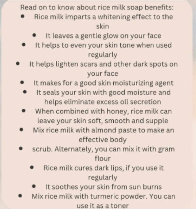 Natural Rice Soap