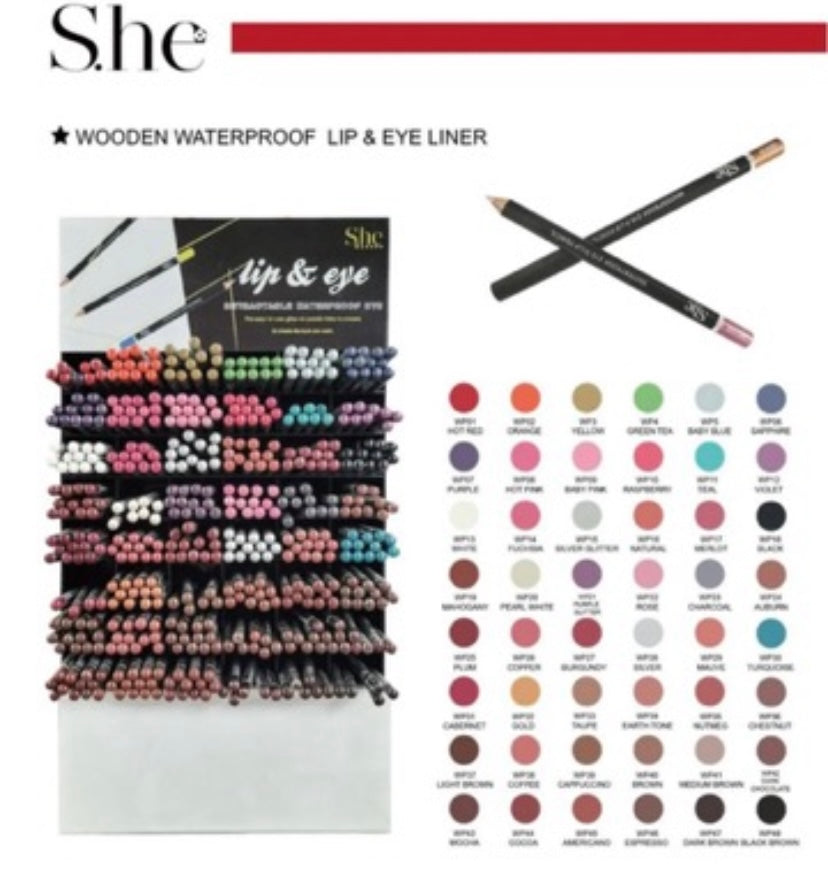 SHE Lip & Eye Wooden Liner Pencil