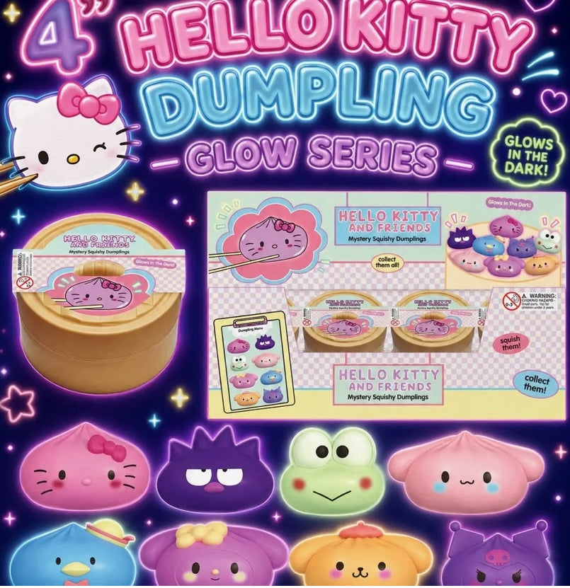 HK and Friends Mystery Squishy Dumpling Glow in the Dark