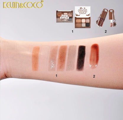 KC Dark Chocol Palette & Lip Glass Set - KC1327
