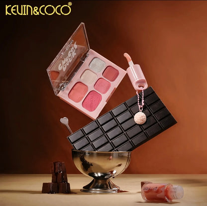 KC Dark Chocol Palette & Lip Gloss Set - KC1326