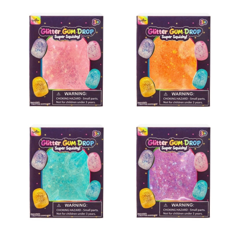 Squishy Glitter Gum Drops Stress Relief Toy