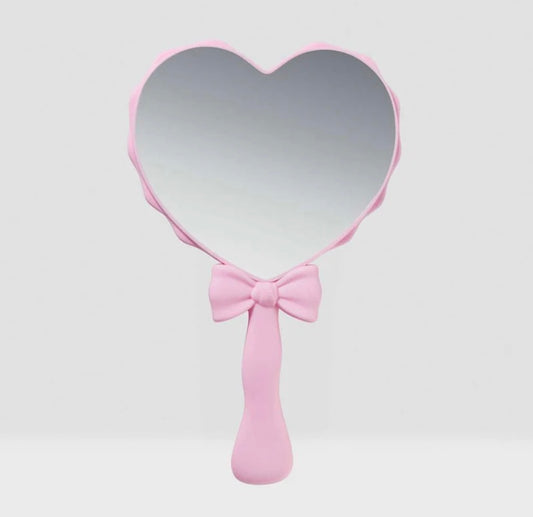 BC Pink Heart Hand Held Mirror