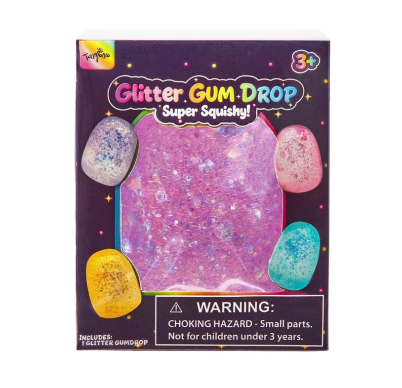 Squishy Glitter Gum Drops Stress Relief Toy