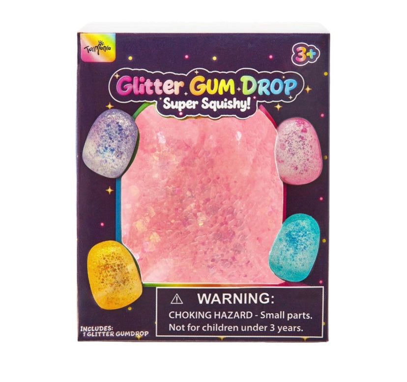 Squishy Glitter Gum Drops Stress Relief Toy