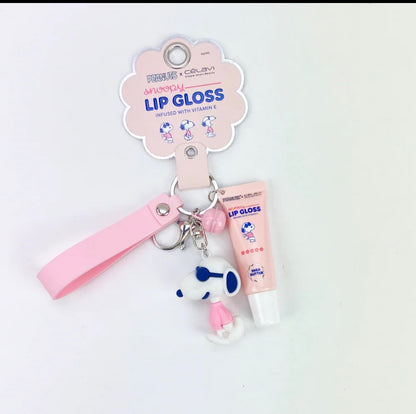Celavi Peanuts Lip Gloss with Keychain