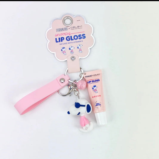 Celavi Peanuts Lip Gloss with Keychain
