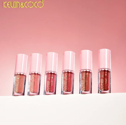 6 Color Bowknot Matte Nonsticky LipGloss Set
