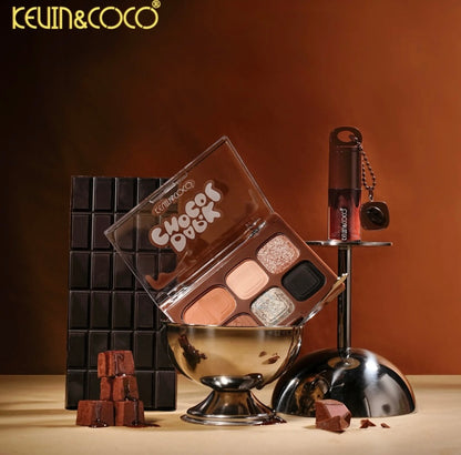 KC Dark Chocol Palette & Lip Glass Set - KC1327