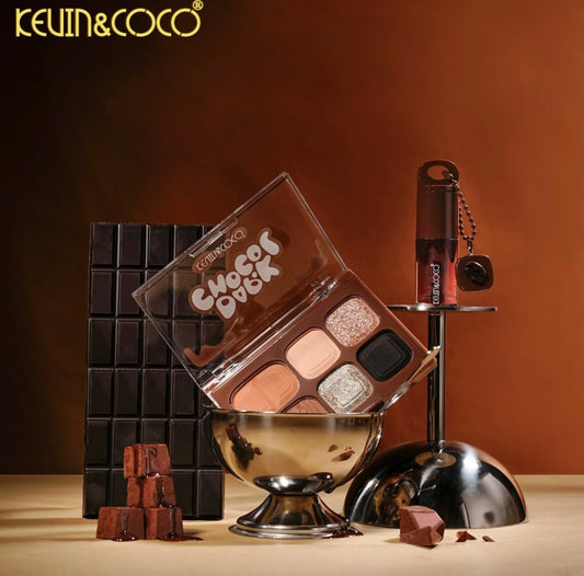 KC Dark Chocol Palette & Lip Glass Set - KC1327