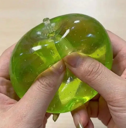 Green Apple Sparkly Maltose Stress Ball Squishy - Slow Rise