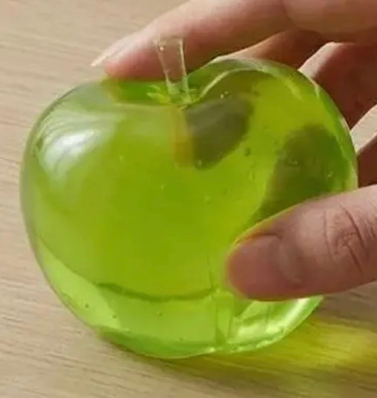Green Apple Sparkly Maltose Stress Ball Squishy - Slow Rise