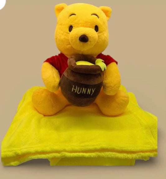 Soft Pooh with Honey Plush & Blanket