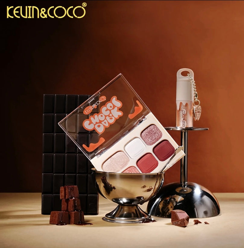 KC Dark Chocol Palette & Lip Gloss Set - KC1325